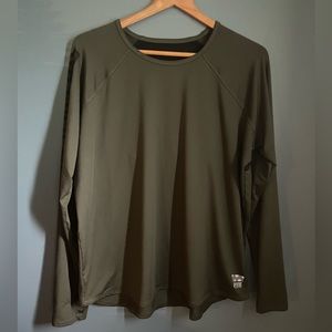 PINK Victoria’s Secret Olive Green Long Sleeve Workout Tee